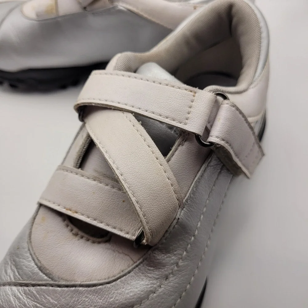 Adidas Z-Traxion Silver White Golf Shoes FitFOAM Cleated 737502 Mens 6 Women 7.5